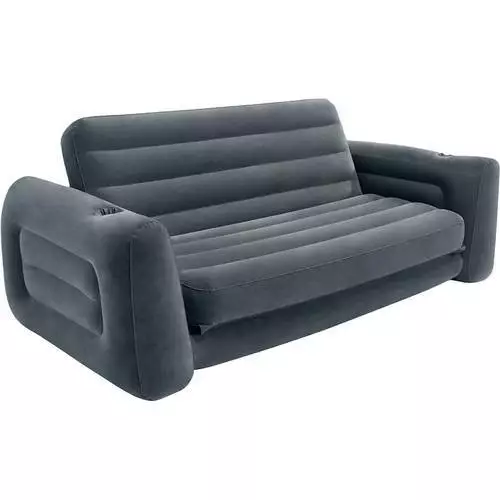 Intex - Pull-Out Inflatable Sofa - Charcoal Gray-66552EP - 078257665525