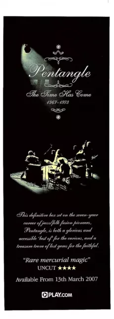 (Moj16) Magazine Advert 11X4" Pentangle : The Time Has Come