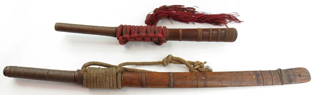 Matched Pair Of Antique Burmese Dha Swords Dao Matched Pair Of Antique Burmese Dha Swords Dao