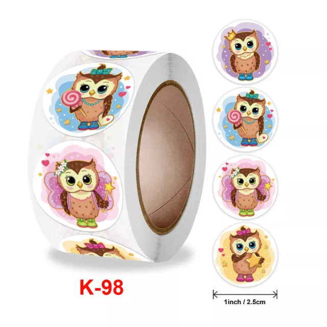 Cute Owl Stickers...50 PACK...Party Bag Favours....Treat Boxes...Loot Bags-98