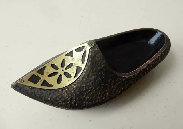 Soviet Vintage metal Figurine Ashtray shoe 70s Ukraine USSR Smoking Gift for Him