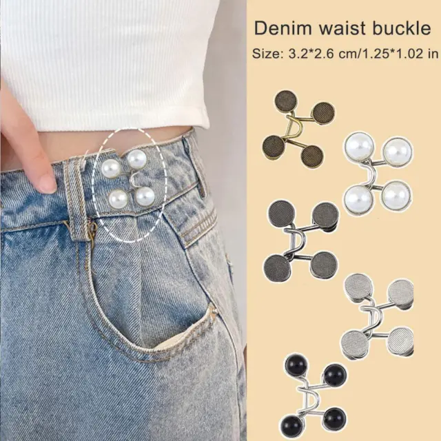 4sets Pant Waist Tightener, Jean Buttons For Loose Jeans, No Sew And No  Tools Jeans Button Tightener, Adjustable Buttons For Jeans Pants Button  Tighte