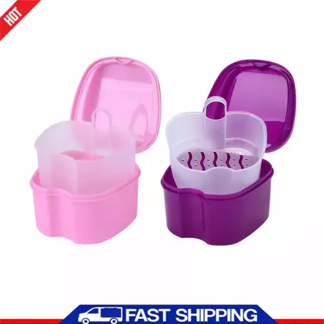 Dental False Teeth Storage Boxes Portable Teeth Organizers Practical for Elderly