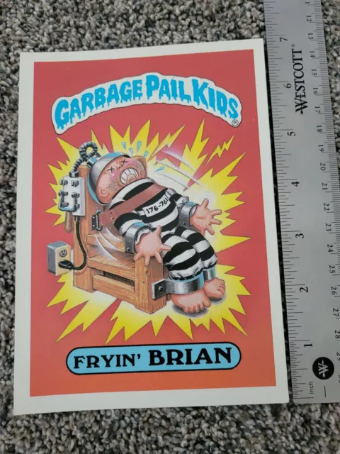 FRYIN' BRIAN 1986 Garbage Pail Kids Giant Stickers Series 1 #1 ~RARE