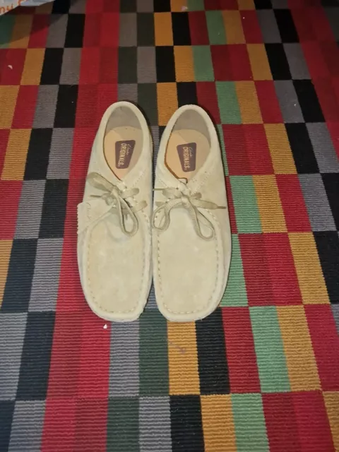 Clarks Originals da Uomo Wallabee Acero Camoscio UK 6 / USA 7 G