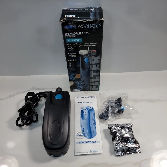 Aquarium Hydor ProQuatics Power Filter Pump for 16 to 30 Gallon Tanks 125 GPH.
