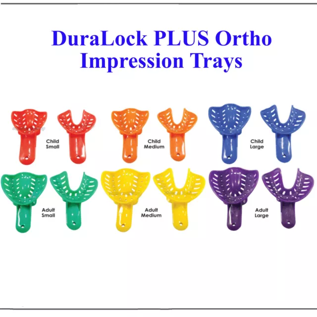 Dental Ortho Impression Trays Perforated Disposable for Pedo/Child/Adult, 12/Bag