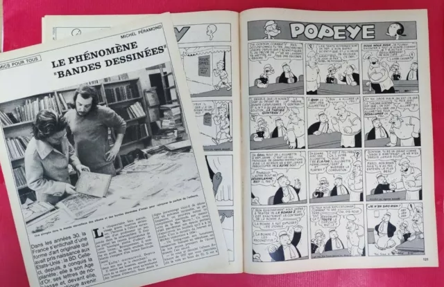 Article presse Le Phénomène BANDES DESSINEES Comics pour tous 7 feuillets 1974