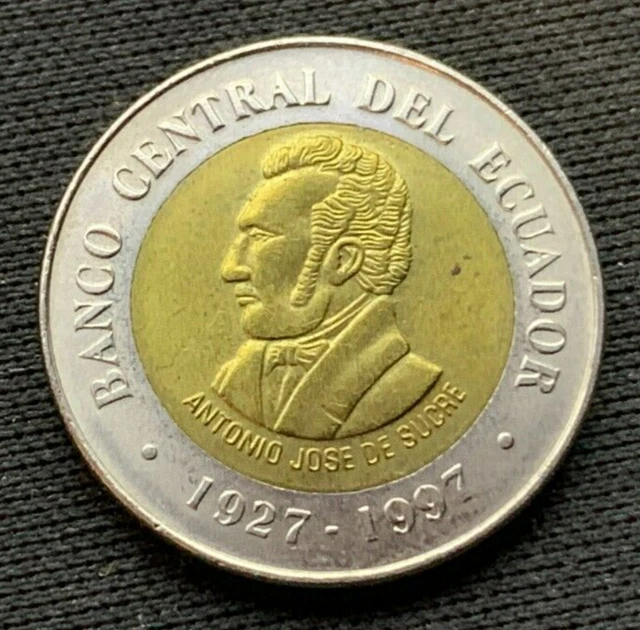 1997 Ecuador 100 Sucres Coin  UNCIRCULATED RARE CONDITION   #M20