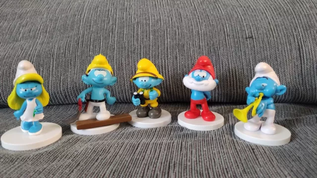 Lotto 5 puffi Grande Puffo, Puffetta, Inventore ecc alti 8 cm circa . The Smurfs