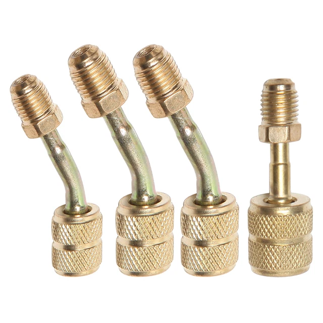 4PCS REFRIGERANT TANK Vacuum Pump Adapter Fit for Split System HVAC