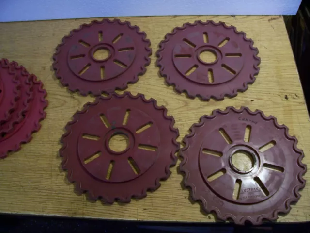 2 Plastic Lustran IH Planter Plates, C2X-24, Red,  Lot B