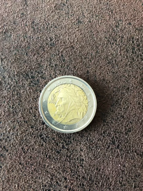 Pièce de 2 euros Rare 2002 dante alighieri