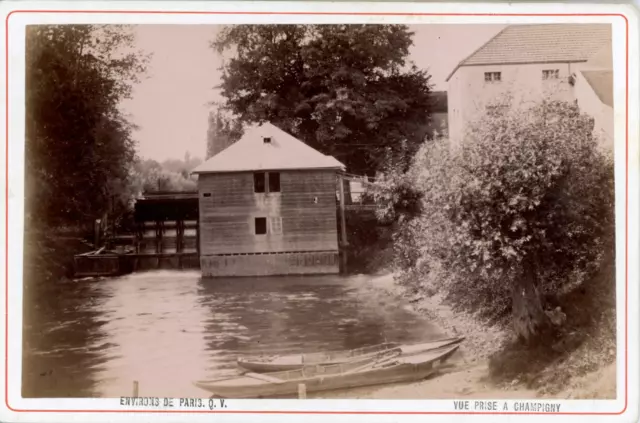 France, Champigny-sur-Marne, the surroundings of Paris vintage albumen print, T