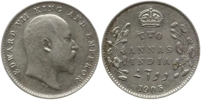 Britisch Indien, Edward VII.,  2 Annas 1905