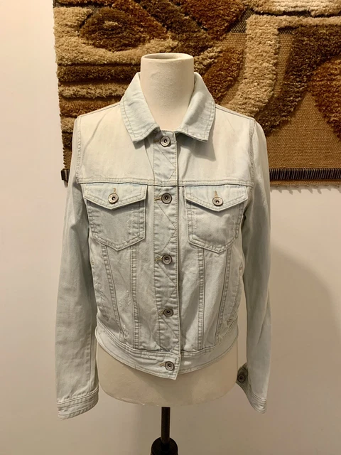 MAGNIFIQU VESTE PIMKIE jean Denim bleu clair used taille 38 EUR 19