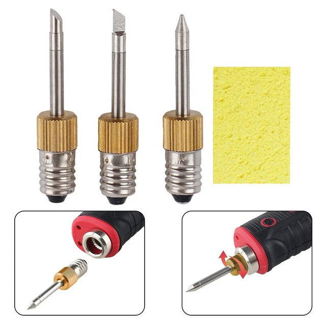 Lot De 2 Embouts De Fer à Souder E10 Avec éponge - Pointes De Soudage Type B Pour Travaux électroniques