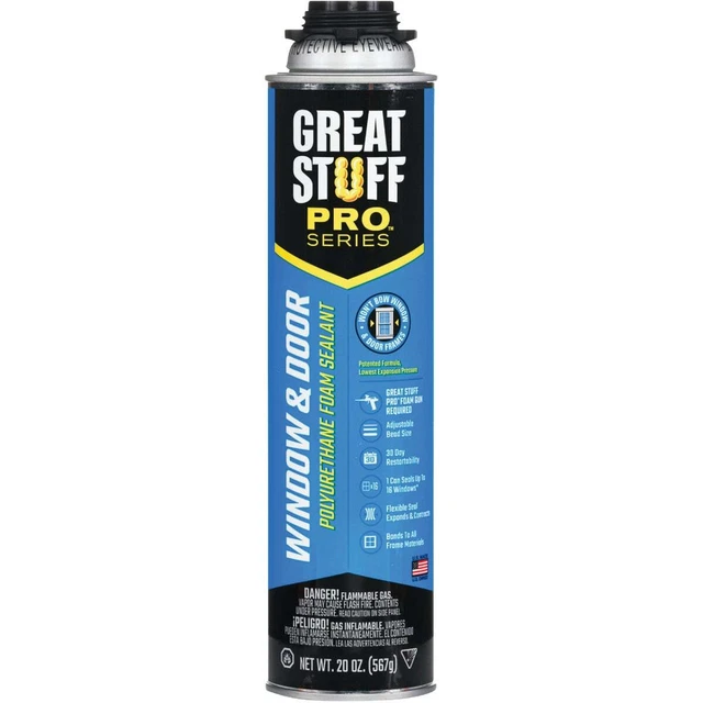 Great Stuff Pro Window & Door 20 Oz. Gun Foam 187273 GREAT STUFF PRO 187273 20