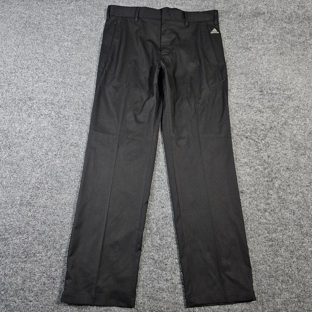 Adidas Golf Chino Pants Mens 34x32 Black Shirt Grip Breathable Wicking Pockets