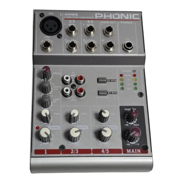 Phonic AM-55 AM55 Mini Table de Mixage Kompakt-Mixer Compacte non Vérifié