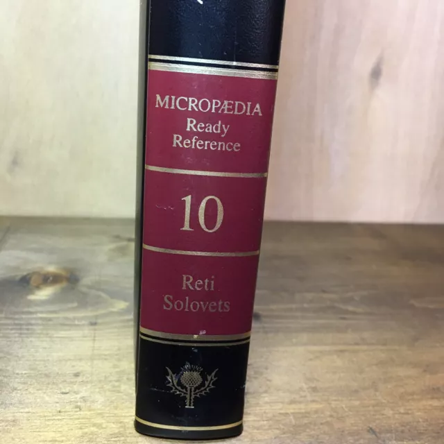 Encyclopedia Britannica Micropedia 15th Edition Vol 10 Padded Black Leather 1990