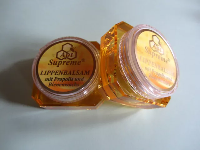 Natur Lippenpflege Lippenbalsam mit Propolis und Bienenwachs in edler Cremedose