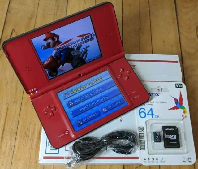 Nintendo DSi XL 25th Anniversary Edition with Mario Kart DS Game Red  Handheld