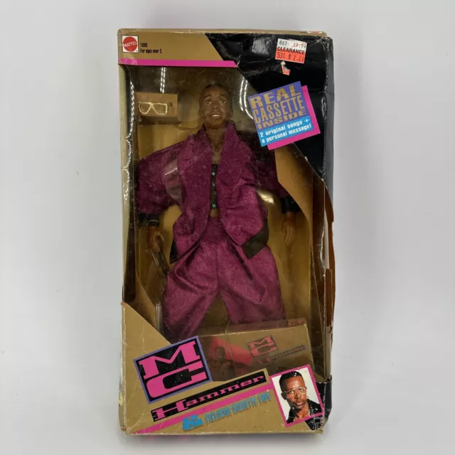 Vintage Mattel MC HAMMER Action Figure Doll w/Cassette Tape SEALED