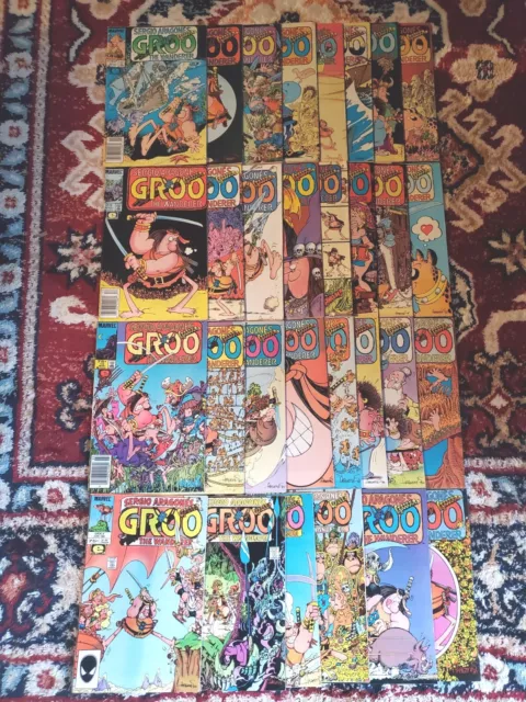 Sergio Aragone's Groo The Wanderer Comic Lot Of 30 Comics FDS Marvel Bag Boarded