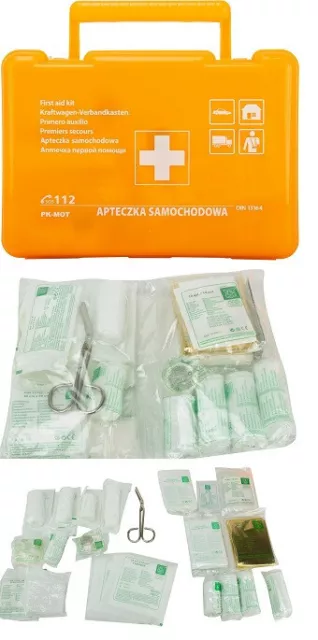 Boite kit de premiers secours pharmacie portative pour auto