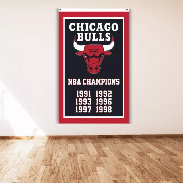 Chicago Bulls 3x5 Ft Flag Nba Champions American Basketball Banner Fast