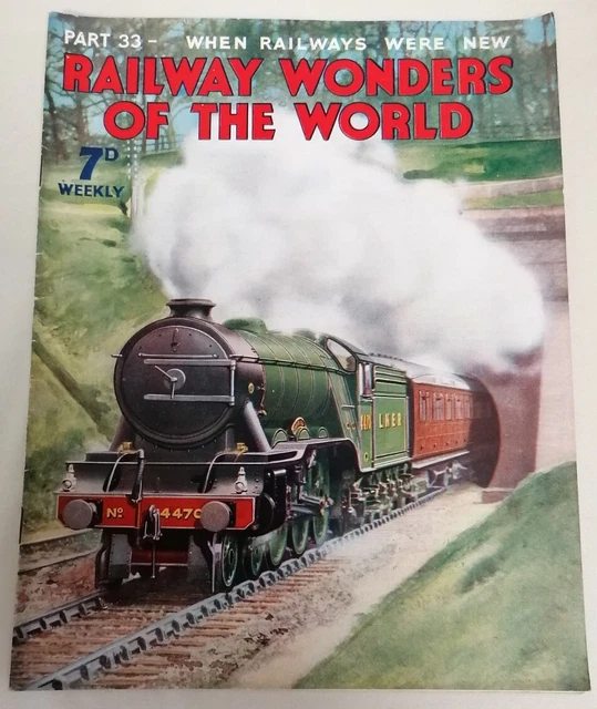 MAGAZINE - ANTIQUE 1935 Railway Wonders Of The World Part 33 Trains ...