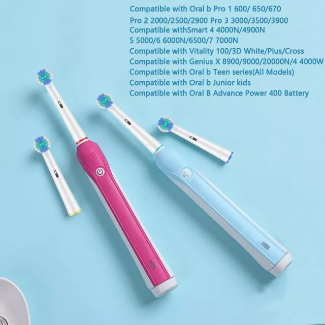 Oral B Braun Kit Testine Ricambio Spazzolino Elettrico Compatibile Confezione Pz