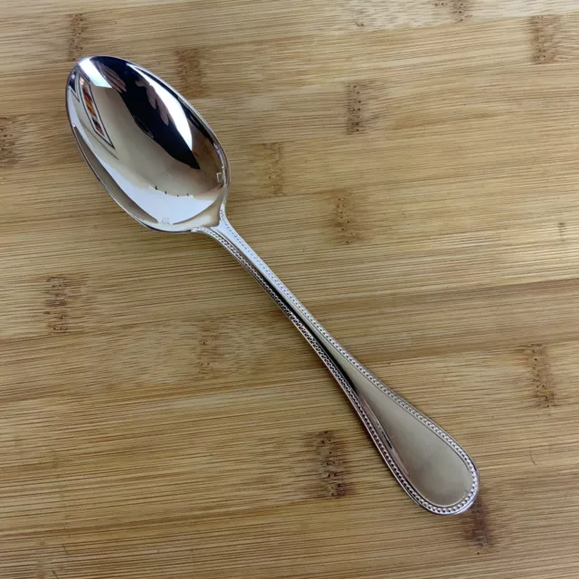 Christofle France Perles ONE Oval Soup Spoon Silverplate Flatware Discontinued