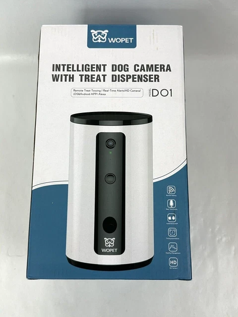 WOPET D01 Intelligent Dog Camera With Treat Dispenser NEW