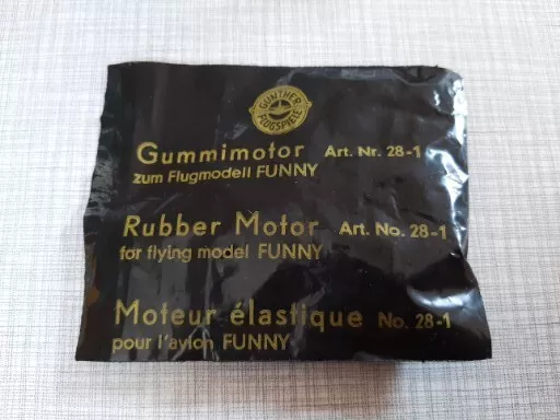 Günther Flugspiele Gummimotor Rubbermotor Ersatz für Flugmodell FUNNY Nr. 28-1