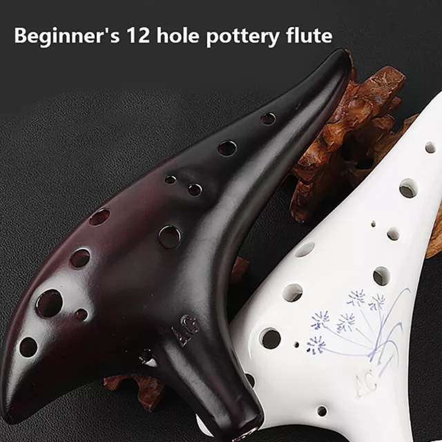 1pc Ocarina 12 Loch Keramik Alton Ton Klassischer Flöte Musikinstrument