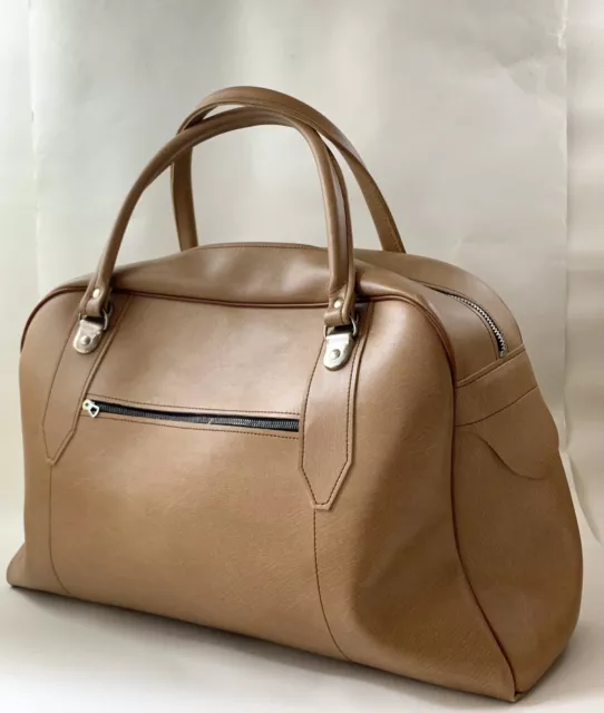 Borsa per weekend grande caramello shopper vintage anni '60 3