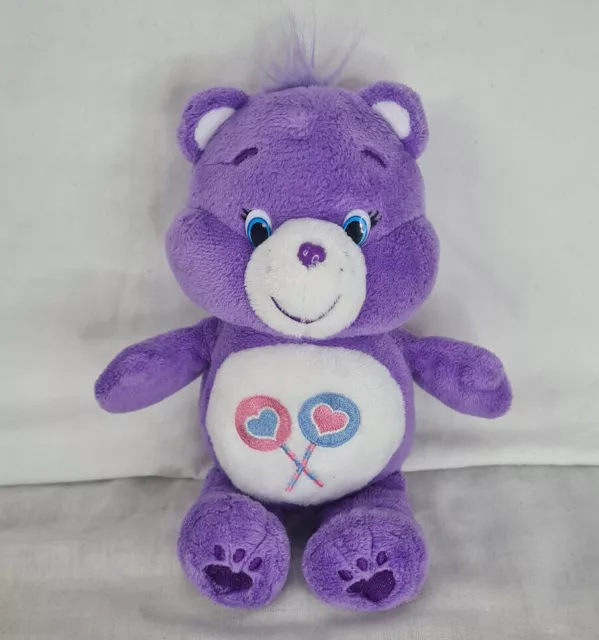 Care Bear Purple Lollipop Share Bear Soft Toy 8” Plush 2016