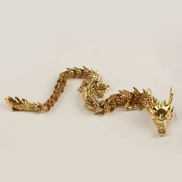 3D Dragon Ornament Moveable Body Joints Home Decoration Animal Brass Crafts Bh