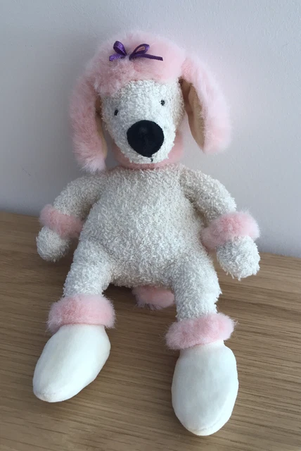 Jellycat Riff Ruff VINTAGE JELLYCAT RIFF Ruff Poodle Cream & Pink - 10” (25cm) - 1999 ...