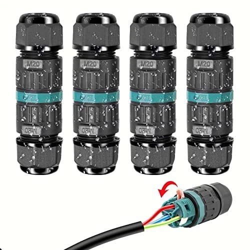 Connecteur Électrique Étanches IP68 - Raccord de Cable 3 Fils Boîte de Deriva...