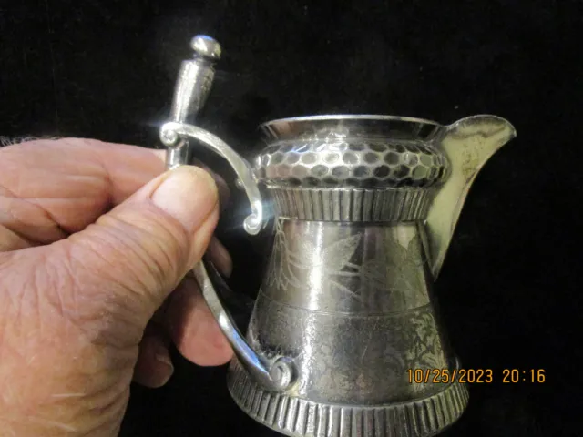 Antique / Vtg" REED & BARTON Silverplate Creamer "MFD & PLATED BY REED & BARTON" 2