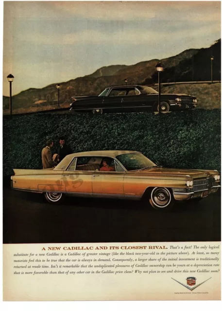 1963 CADILLAC Fleetwood Frost Gold 4-door Hardtop Vintage Ad