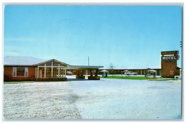 c1960 Holiday Motel West Highway Exterior Dalhart Texas Vintage Antique Postcard