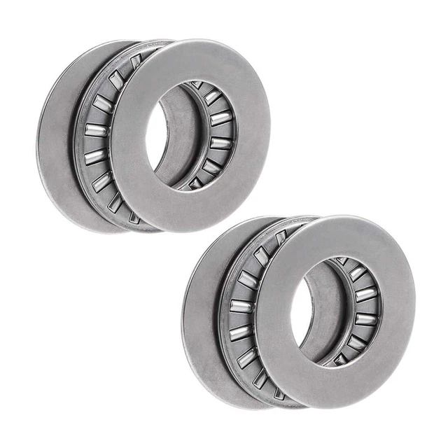2pcs Thrust Needle Roller Bearings with Washers 1 Bore 1-9/16 OD 5/64 Width