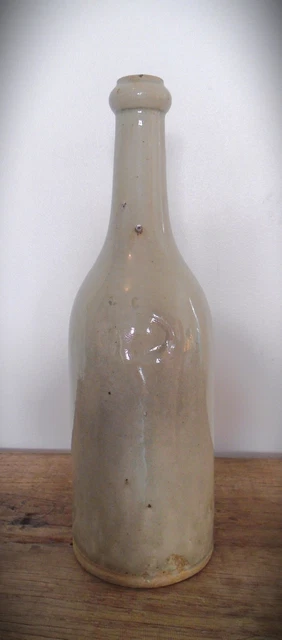 Ancienne Bouteille En Grès Du Portugal - Vase Ou Cruche à Huile D'olive - Marron