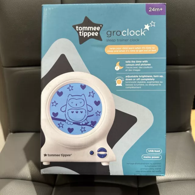Tommee Tippee Gro-Clock Ollie The Owl Alarm Clock with Digital Display - White