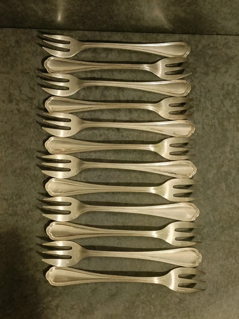 Lot De 12 Fourchettes Christofle - Orfèvrerie Française, état D'usage
