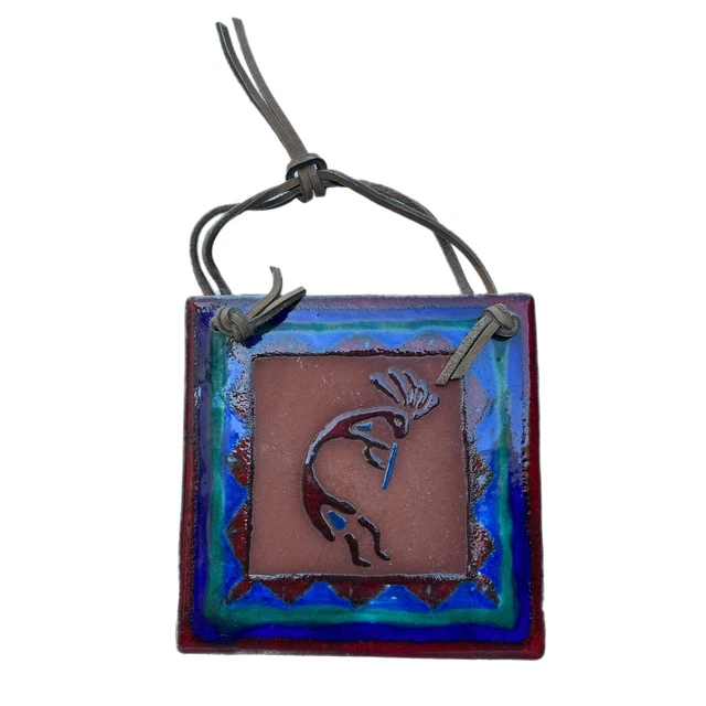 VINTAGE JAVIER RAMIREZ Mexican Folk Art Talavera Tile Wall Hanging 10.